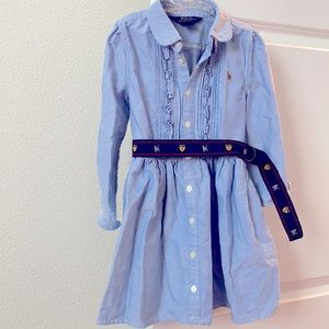 Polo RL timeless elegant denim dress 5T used